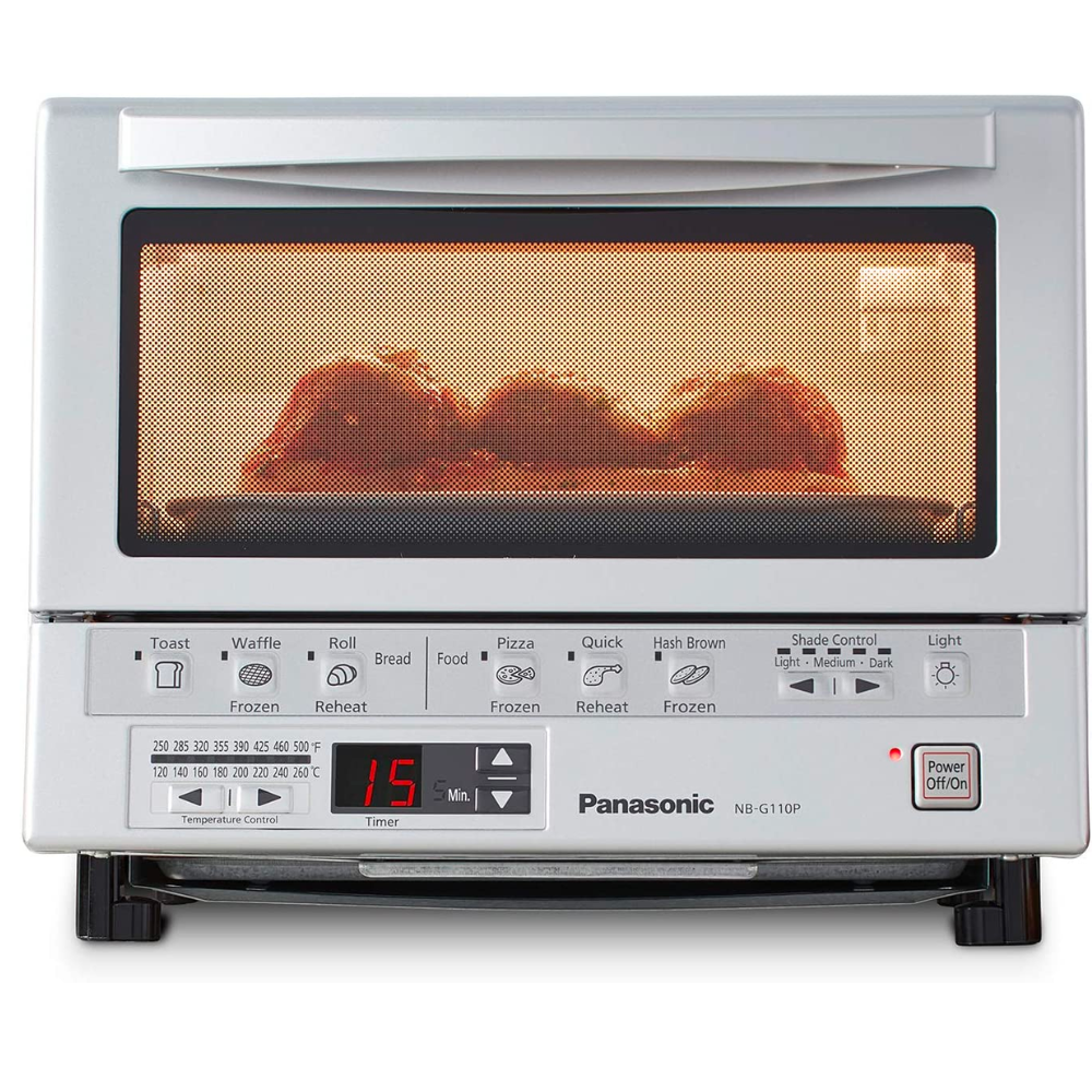 Panasonic-Toaster-Oven-FlashXpress-with-Double-Infrared-Heating-and-Removable-9-Inch-Inner-Baking-Tray-1300W-12-x-13-x-10.25-Silver-2