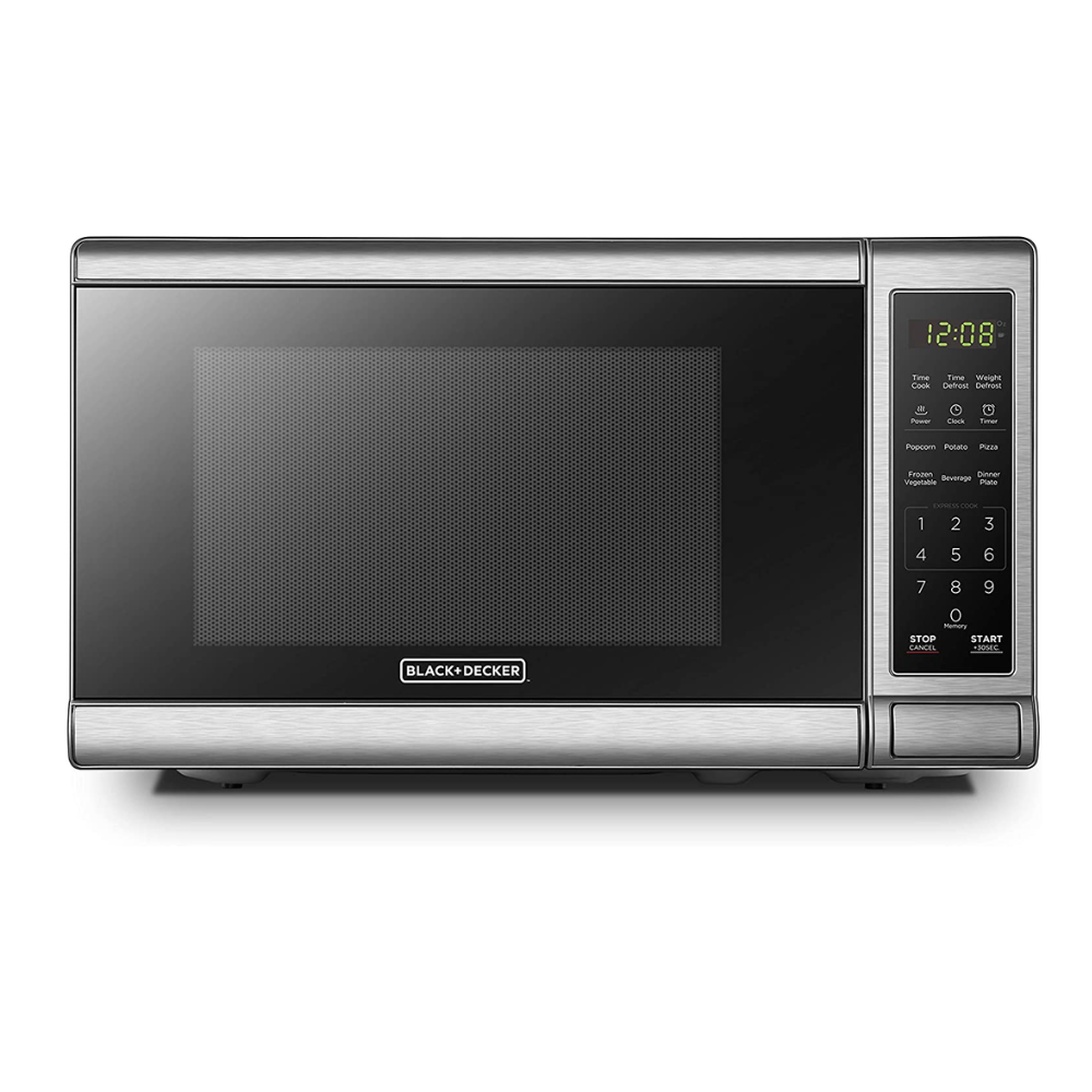 Black-Decker-Em720Cb7-Digital-Microwave-Oven-With-Turntable-Push-Button-Door