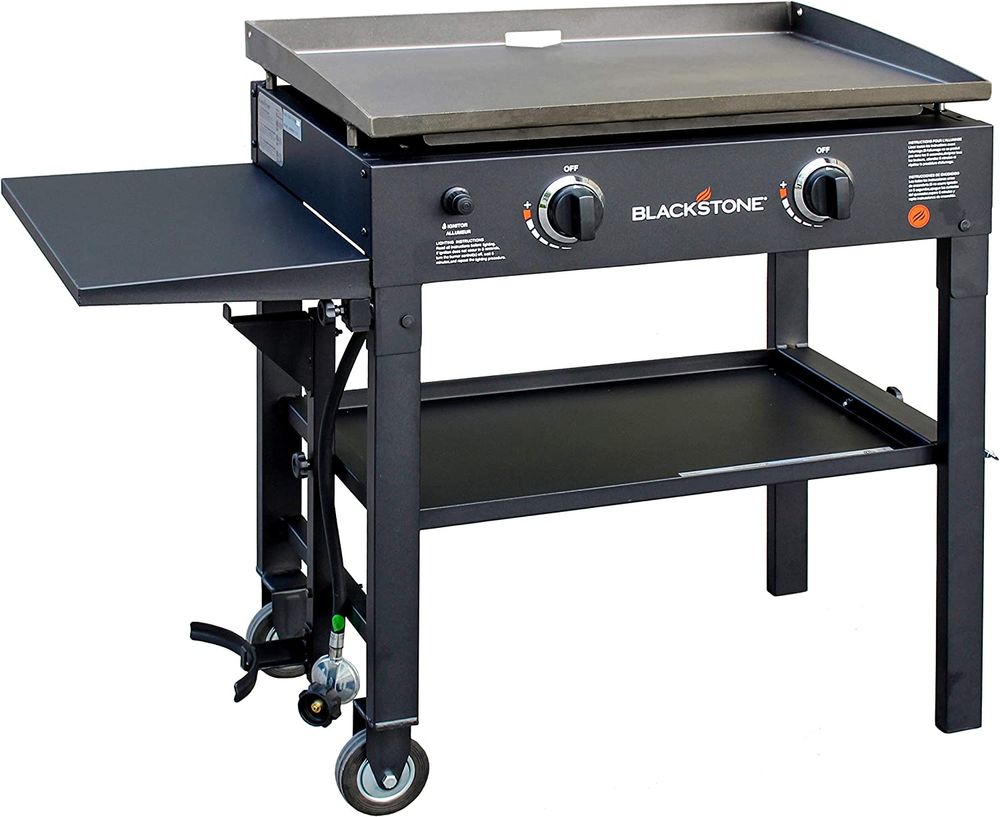 Blackstone-Flat-Top-Gas-Grill-Griddle-2-Burner-Propane-Fuelled-Rear-Grease-Management-System--1517--Outdoor-Griddle-Station-for-Camping--28-inch-