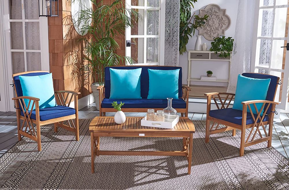 SAFAVIEH-Outdoor-Collection-Fontana-Natural--Navy-Cushions--Blue-Pillows-4-Piece-Conversation-Patio-Set-