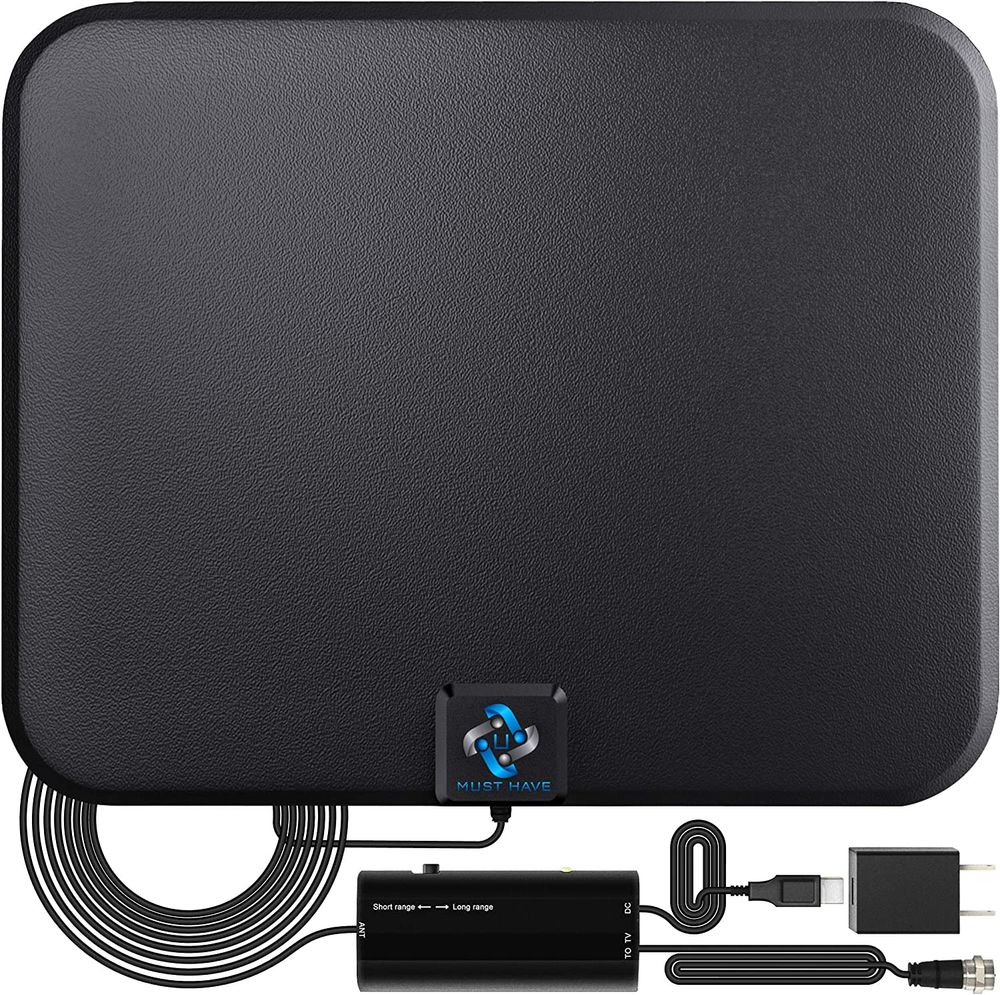 U-MUST-HAVE-Amplified-HD-Digital-TV-Antenna-Long-250-Miles-Range-Support-4K-8K-1080p-Fire-tv-Stick-and-All-TV-s-Indoor-Smart-Switch-Amplifier-Signal-Booster-18ft-Coax-HDTV-Cable-AC-Adapter