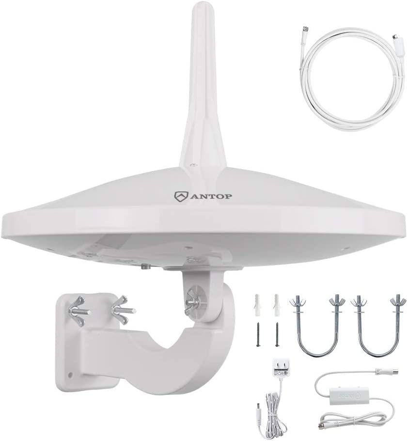 Upgraded-Version-ANTOP-AT-415B-720-UFO-Dual-Omni-Directional-Outdoor-HDTV-Antenna-with-Exclusive-Smartpass-Amplifier-4G-LTE-Filter-Fit-for-Outdoor-RV-Attic-Use-33ft-Coaxial-Cable-4K-UHD-Ready