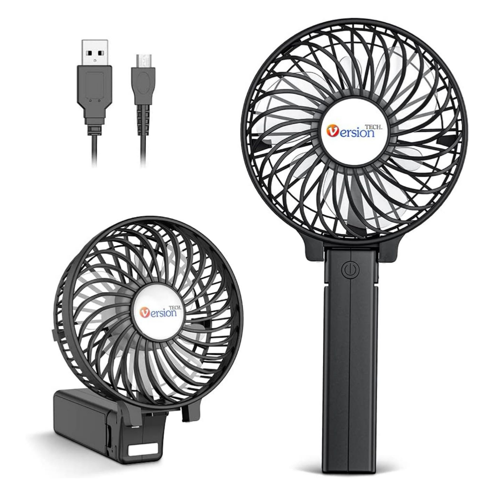 VersionTECH-Mini-Handheld-Fan-USB-Desk-Fan-Small-Personal-Portable-Table-Fan-with-USB-Rechargeable-Battery-Operated-Cooling-Folding-Electric-Fan