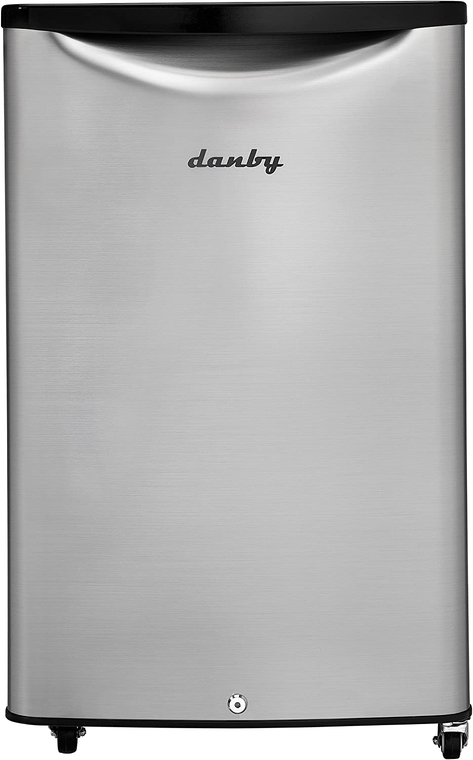 Danby-DAR044A6BSLDBO-4.4-Cu.Ft.-Outdoor-Mini-Fridge--IPX4-Rated-Stainless-Steel-Look-All-Refrigerator-for-Patio--Cabana--Pool-Bar--E-Star-Rated--Spotless-Steel