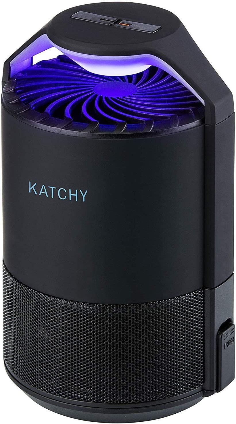 Katchy-Indoor-Insect-Trap---Catcher---Killer-for-Mosquitos--Gnats--Moths--Fruit-Flies---Non-Zapper-Traps-for-Inside-Your-Home---Catch-Insects-Indoors-with-Suction--Bug-Light---Sticky-Glue--Black