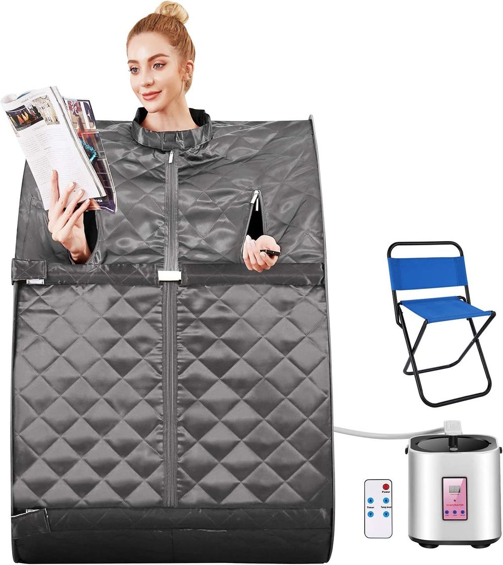 OppsDecor-Portable-Steam-Sauna-Spa--Personal-Indoor-Sauna-Tent-Remote-Control-Chair-Timer-Included--One-Person-Sauna-for-Therapeutic-Relaxation-Detox-at-Home-