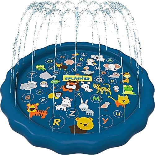 SplashEZ-3-in-1-Splash-Pad--Sprinkler-for-Kids-and-Wading-Pool-for-Learning---Dog-Sprinkler-Pool--60---Inflatable-Water-Summer-Toys----from-A-to-Z--Outdoor-Play-Mat-for-Babies---Toddlers