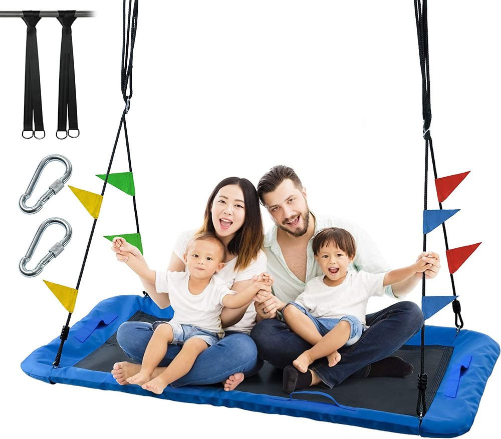 SURPCOS-60-22-Giant-Platform-Tree-Swing-with-Handles--900D-Waterproof-Platform-Swing-with-Durable-Steel-Frame-for-Kids-and-Adults-Outdoor.