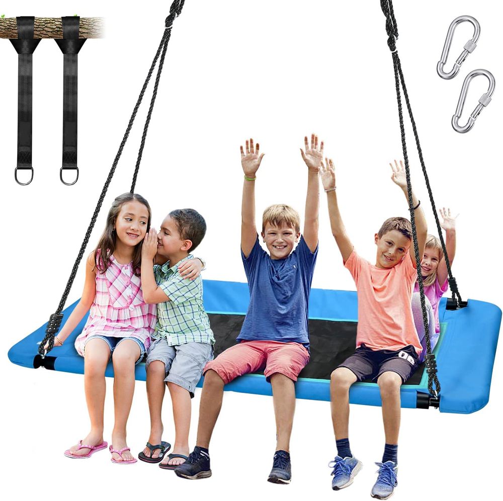 Trekassy-700lb-Giant-60-22-Platform-Tree-Swing-for-Kids-and-Adults-Waterproof-with-Durable-Steel-Frame-and-2-Hanging-Straps-.